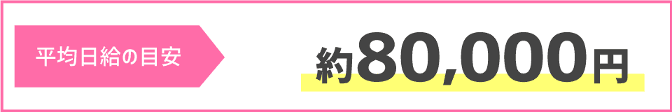 平均日給の目安約80,000円